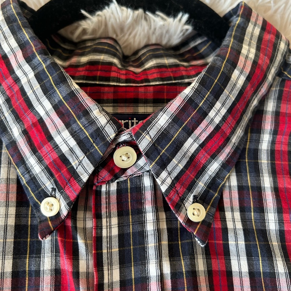 Puritan Wrinkle Resistant Red Plaid Button-up Shirt - Picture 4 of 7